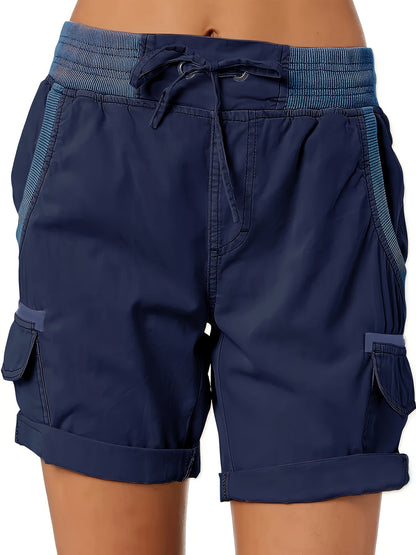 Damers avslappnade cargoshorts med knytband – perfekta för vardagsbruk och sommarutflykter