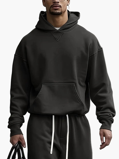 Herrset med Hoodie och Joggingbyxor – Ledig och Trendig Streetwear för Vardag och Träning