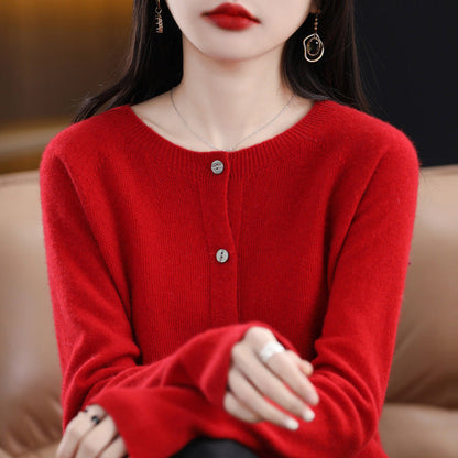 Emma – Lätt och luftig Cardigan med O-hals och lösa tröjor