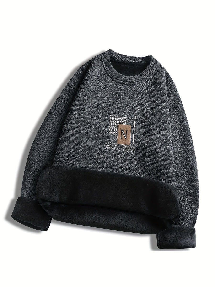 Unisex sweatshirt med rundhals och mjuk insida