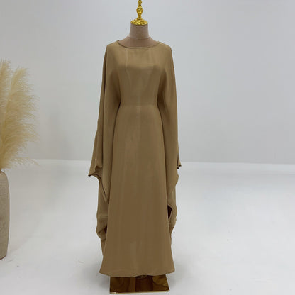 Dam Kaftan Festklänning Elegant Långärmad Lös Passform