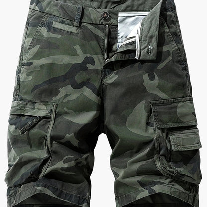 Herr Cargoshorts med Camouflagemönster – Lediga och Praktiska Shorts för Utomhusbruk