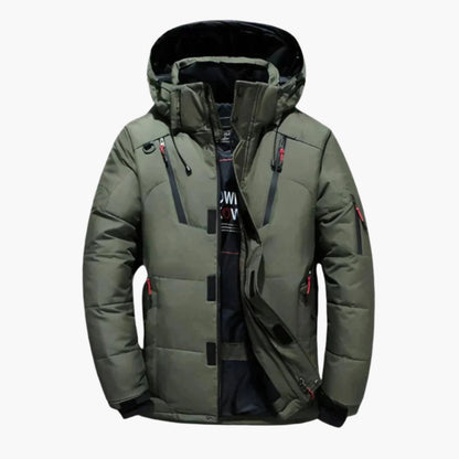 Alex – Herrjacka i dun med modern stil