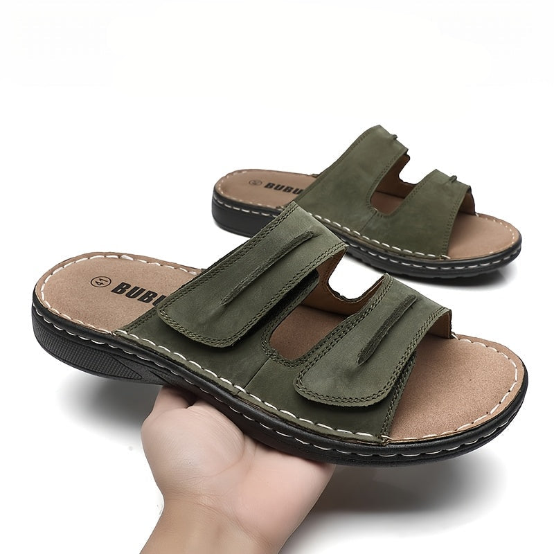 Herrsandaler med dubbla remmar för komfort och vardagsbruk