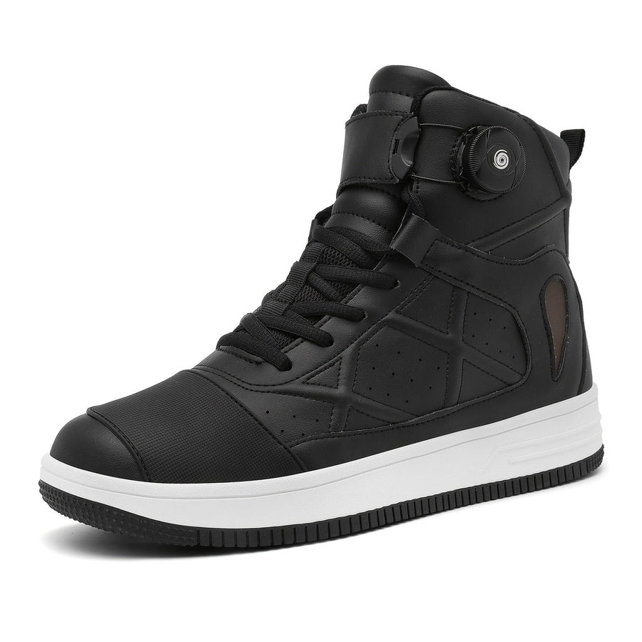 Höga sneakers med justerbar passform och tjock sula, svart