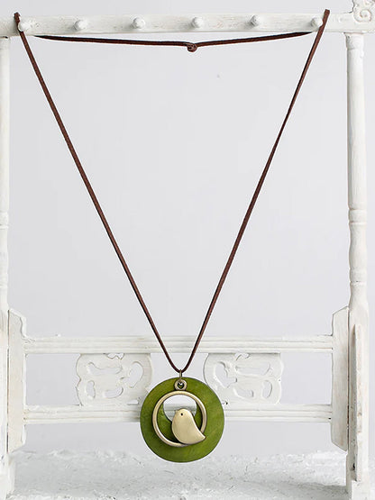 Retro Halsband med Fågelmotiv – Unisex Accessoar för Fest och Vardag