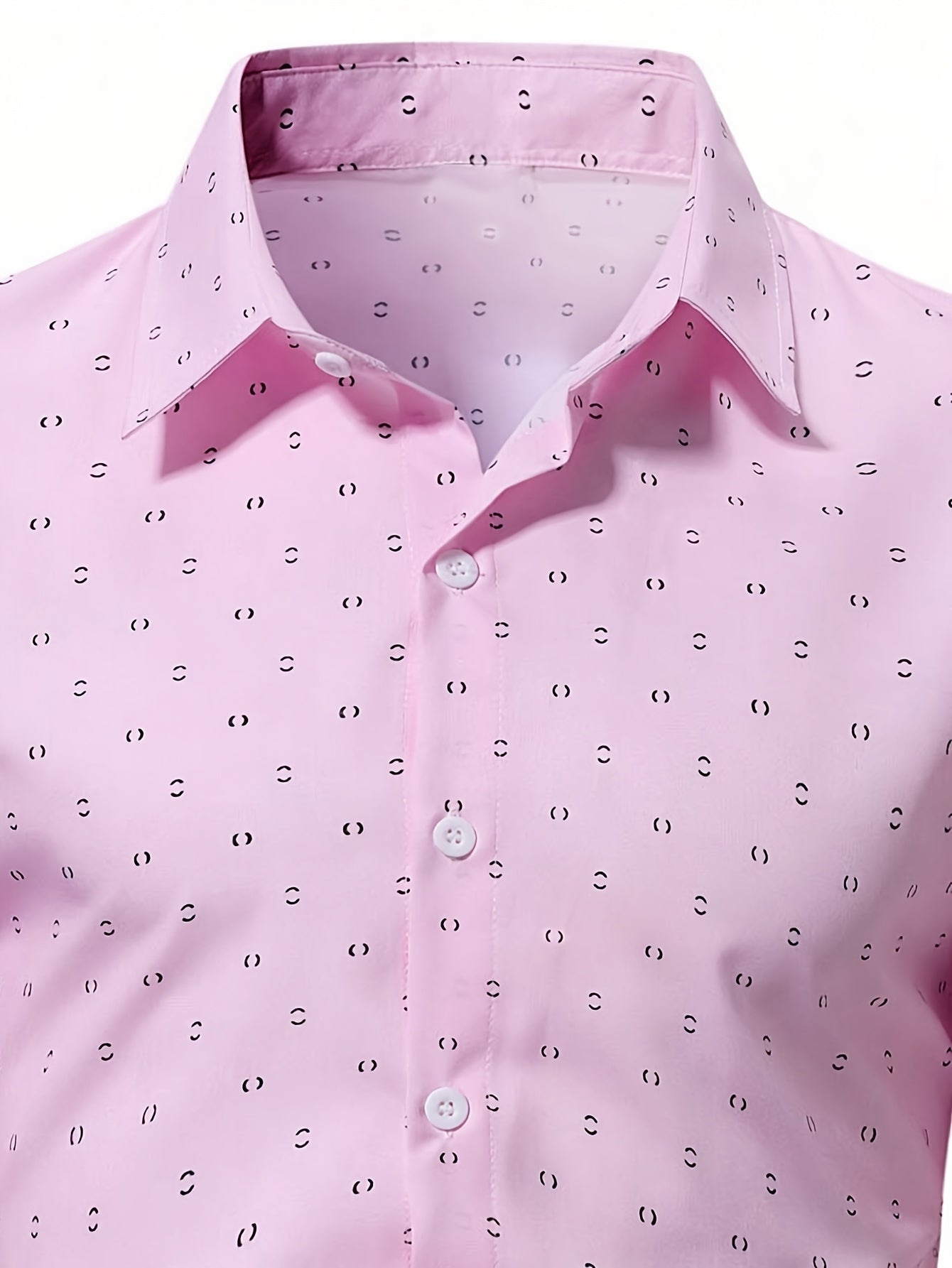 Herrskjorta Kortärmad Modern Business Casual Mönstrad Skjorta för Sommar