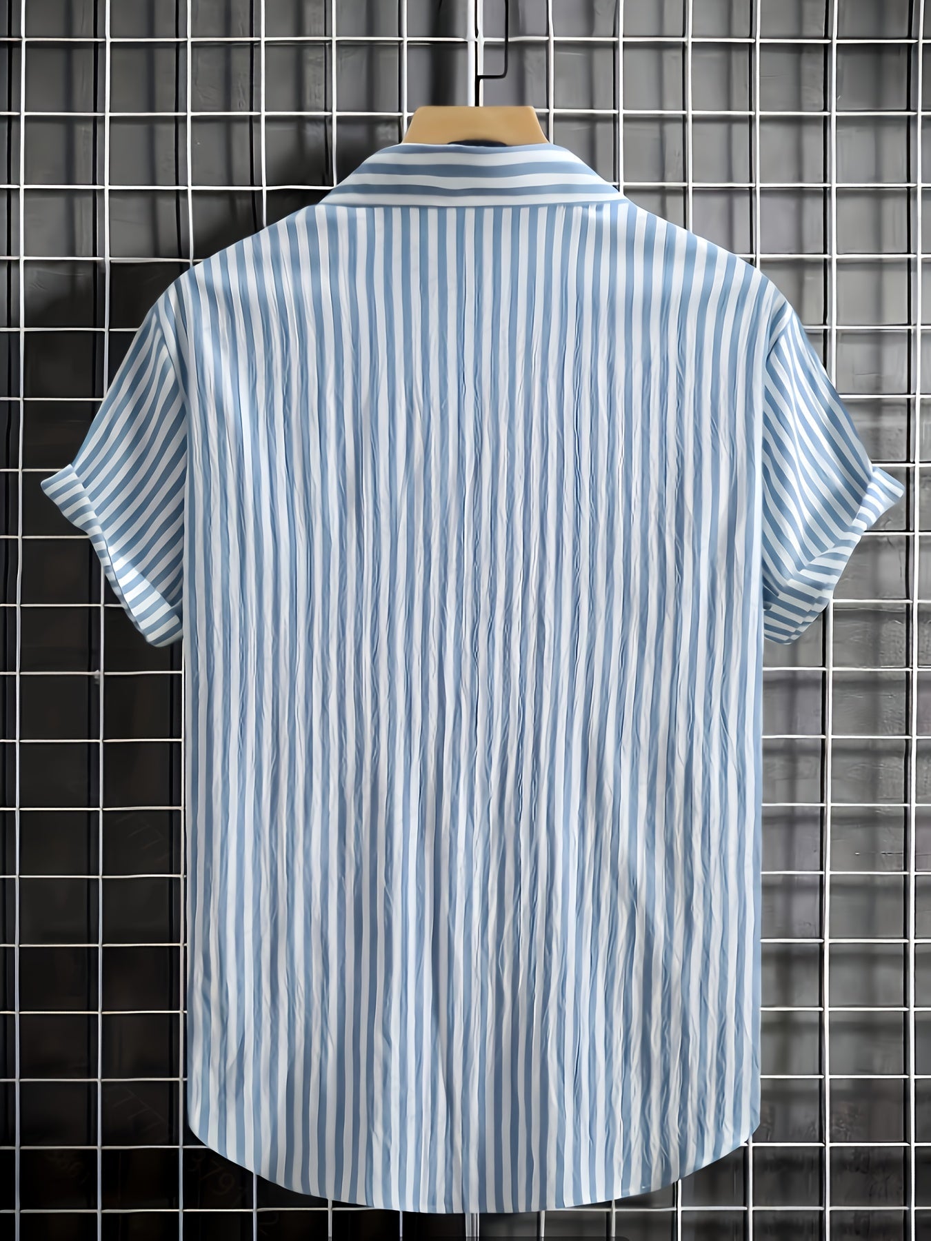 Herr Skjorta Kortärmad Randig Sommar Casual Stil