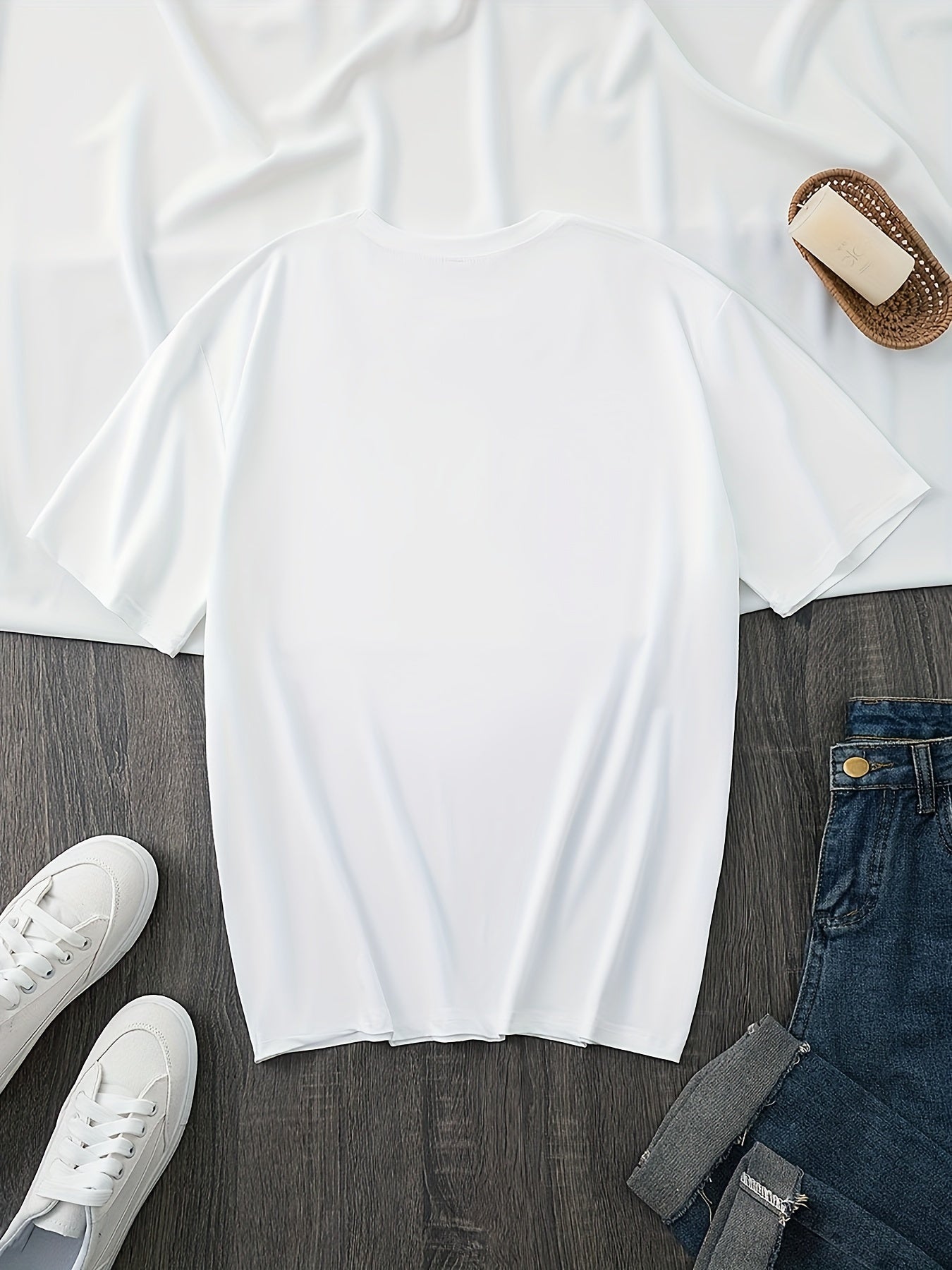 Herr T-shirt med rolig katt och retrotryck – Pew Pew Madafakas – Kort ärm, avslappnad stil