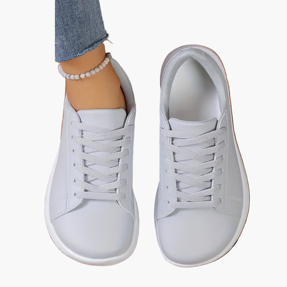 Dam Sneakers Vardagsskor Klassisk Design Bekväma Promenadskor