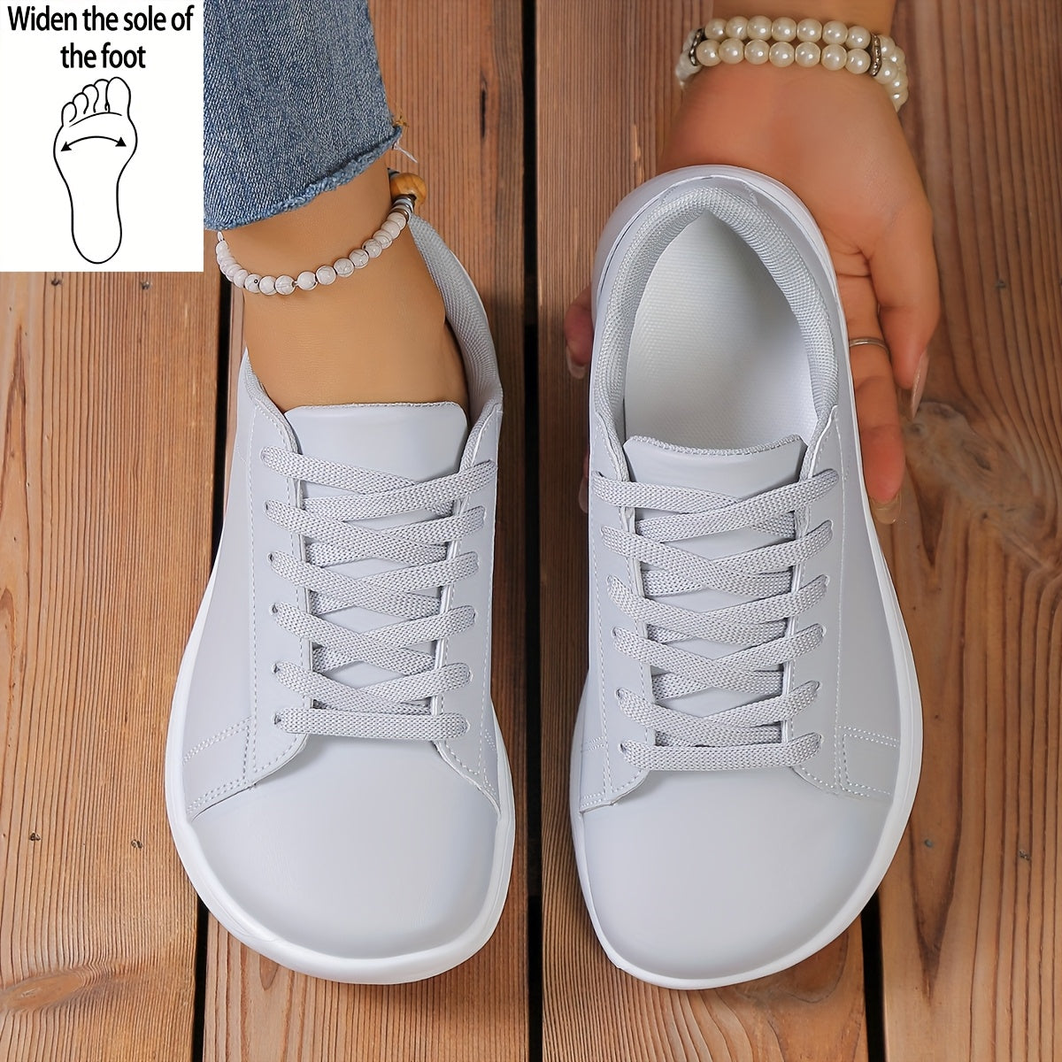 Dam Sneakers Vardagsskor Klassisk Design Bekväma Promenadskor