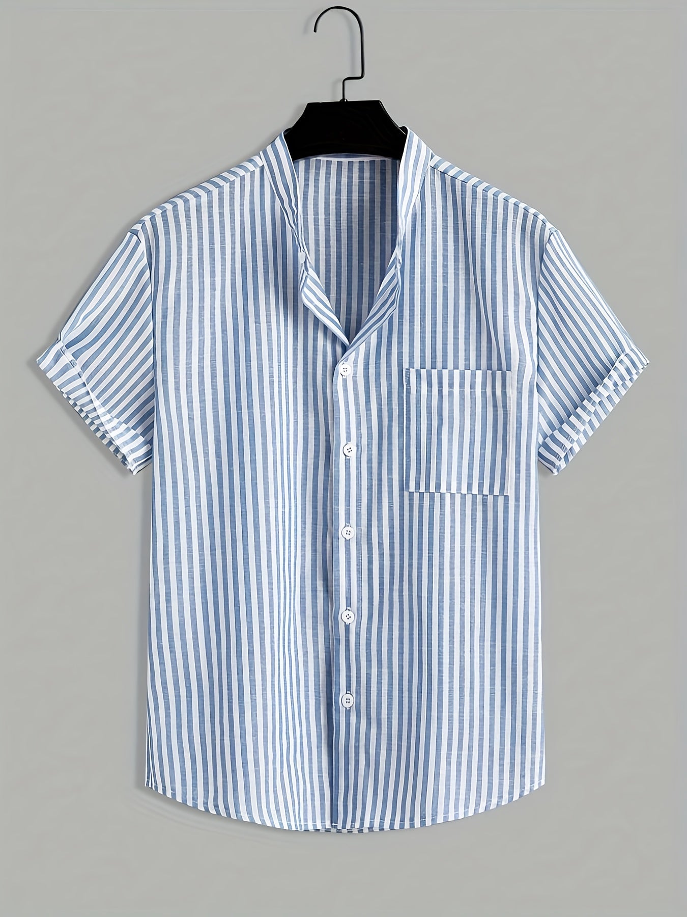 Herr Skjorta Kortärmad Randig Avslappnad Sommarstil