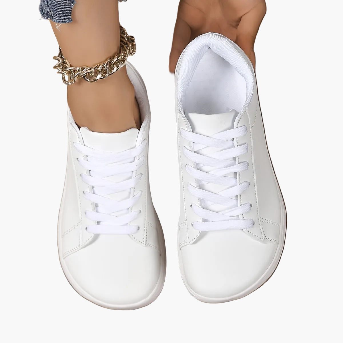 Dam Sneakers Vardagsskor Klassisk Design Bekväma Promenadskor