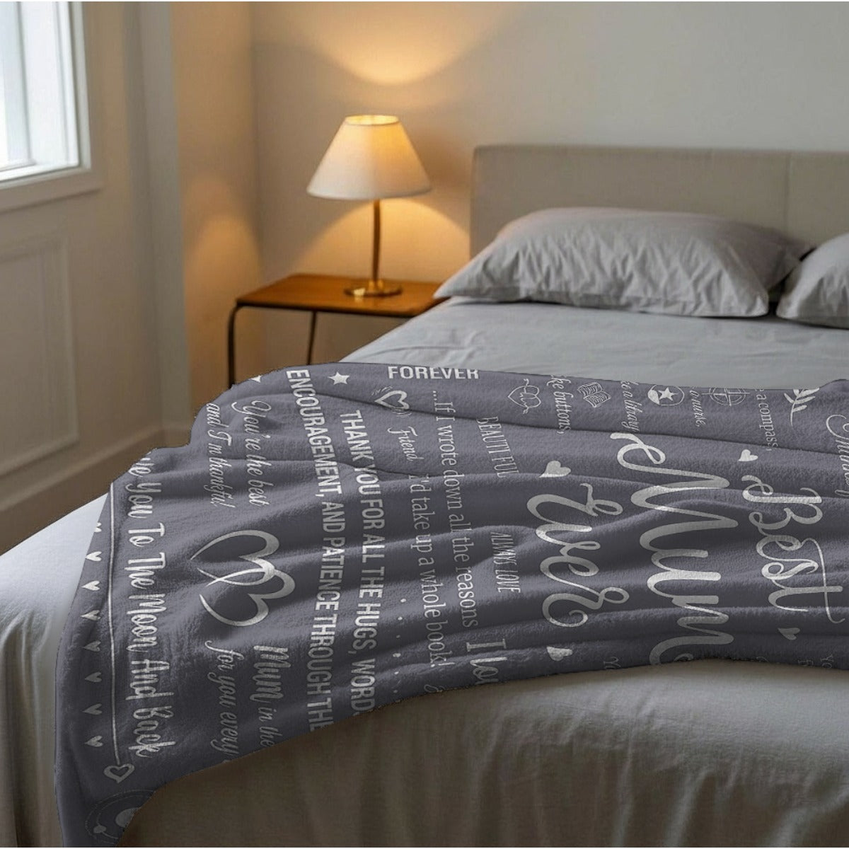 Present till mamma – Bohemisk pläd med känslosamma citat och kärleksfull design för kvinnor