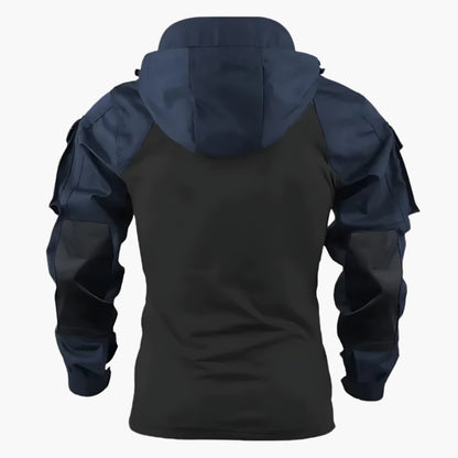 Herr Tactical Jacka – Funktionell Outdoor och Vardag – Sportjacka med Flera Fickor och Justerbar Huva