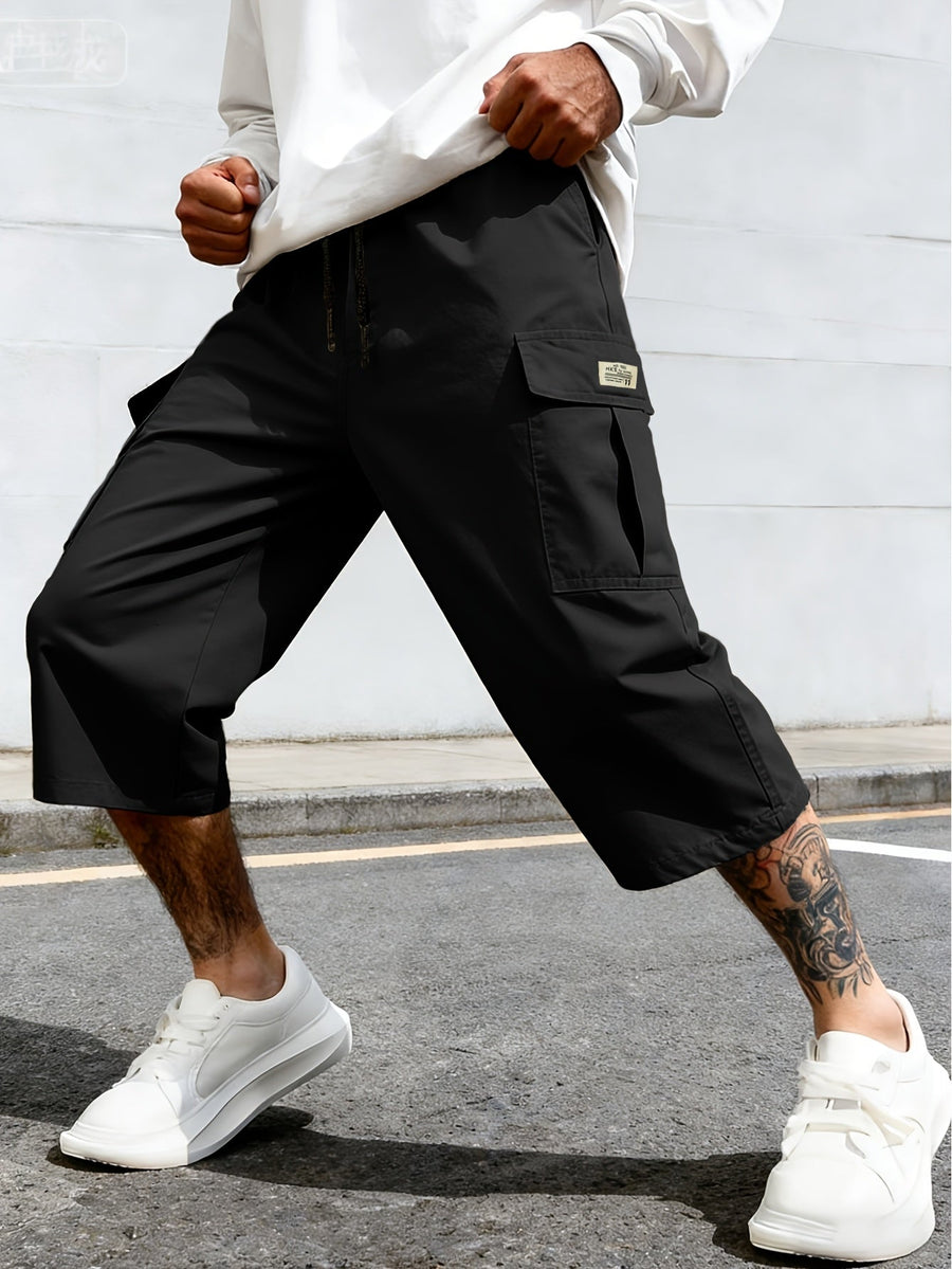 Herr Bermudashorts i cargo-stil för vardagsbruk och streetwear