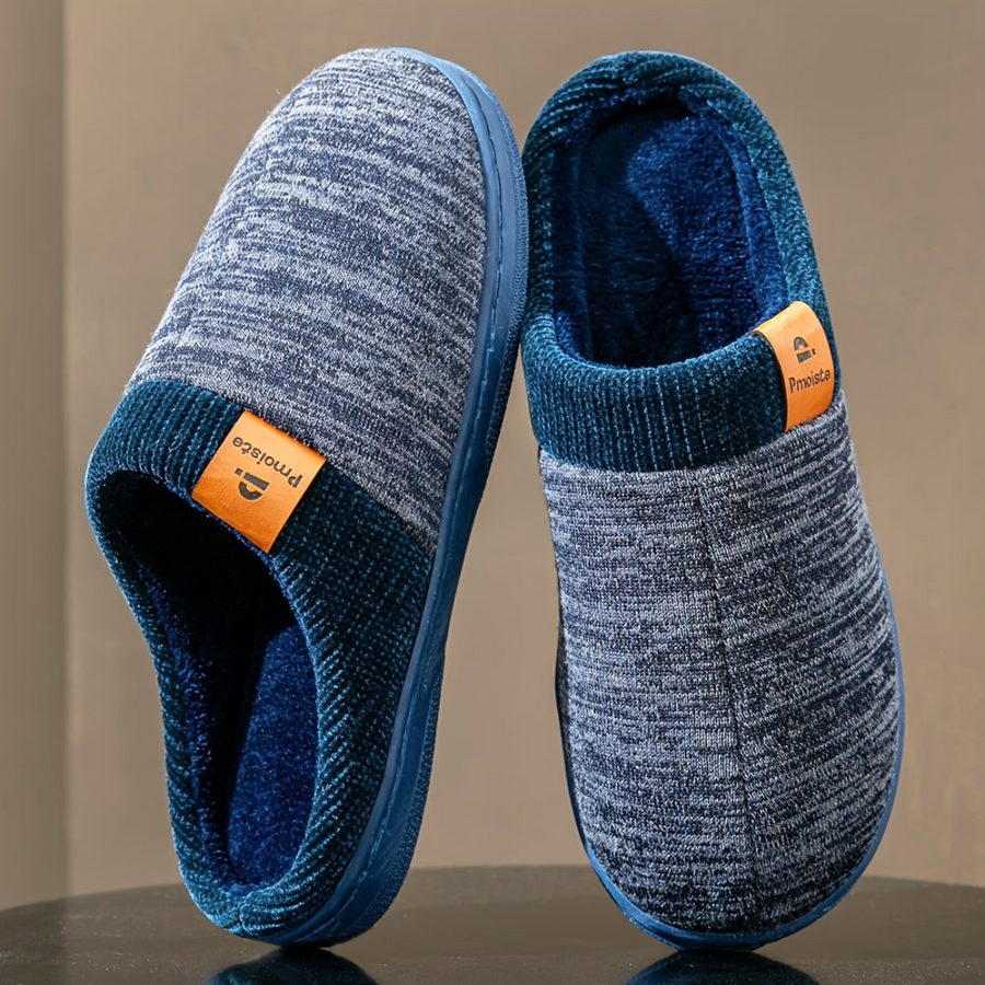 Unisex tofflor med mjukt foder och stickad ovandel, flera färger