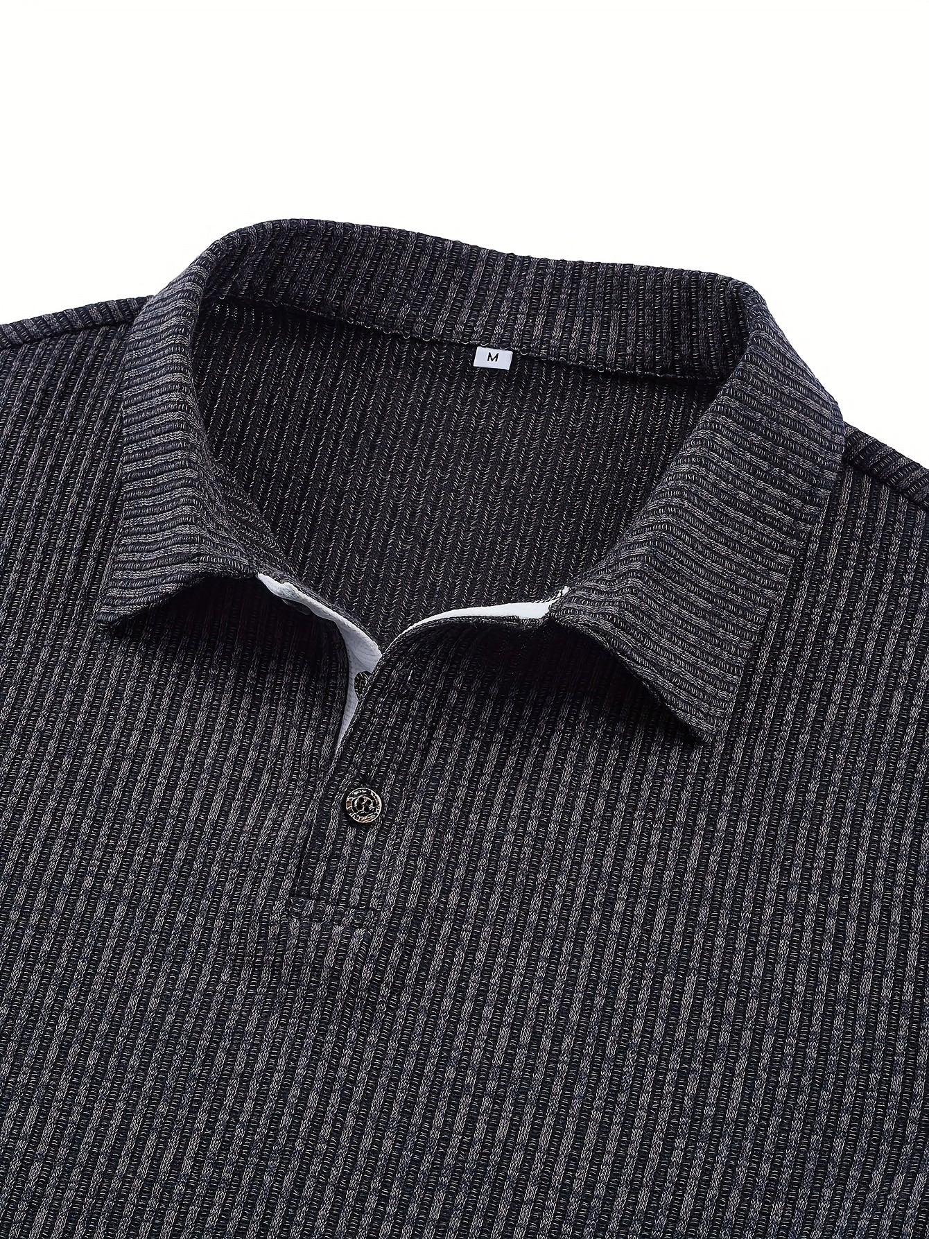 Herr Pikétröja Kortärmad Modern Textur Stil för Vardags- och Fritidsbruk
