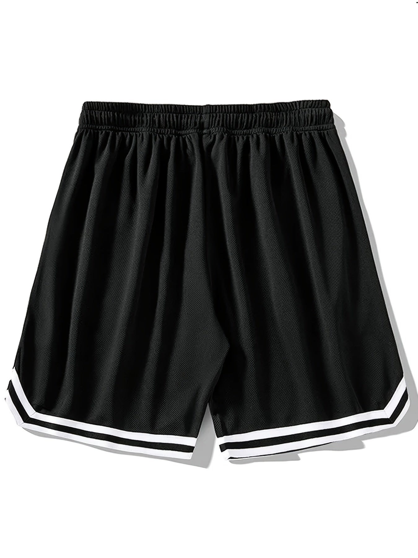 Herr Sportiga Basketshorts med Los Angeles-tryck, Löst Passform, Perfekt för Träning och Fritid