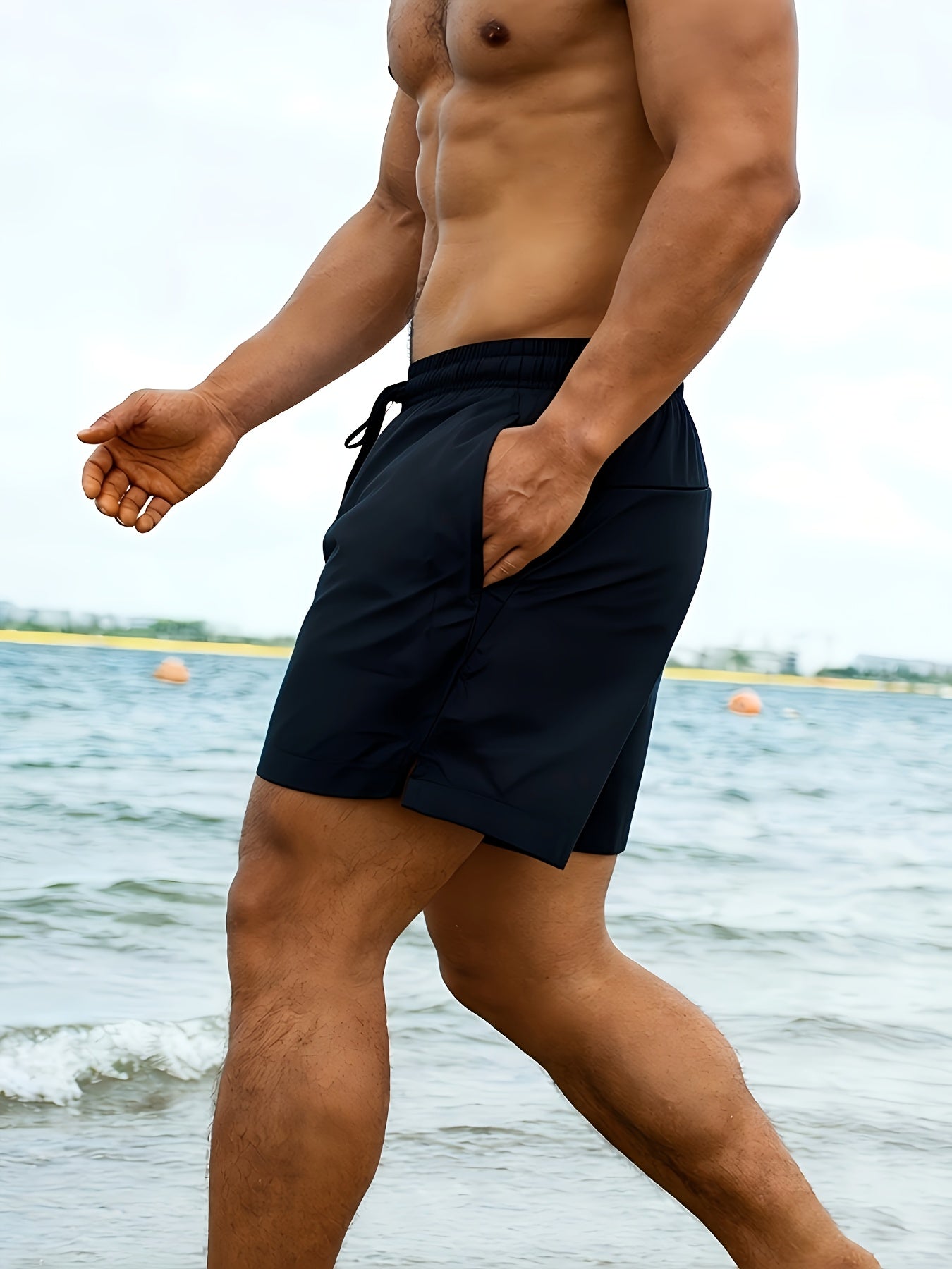 Herr badshorts för strand och semester – sportig och bekväm modell