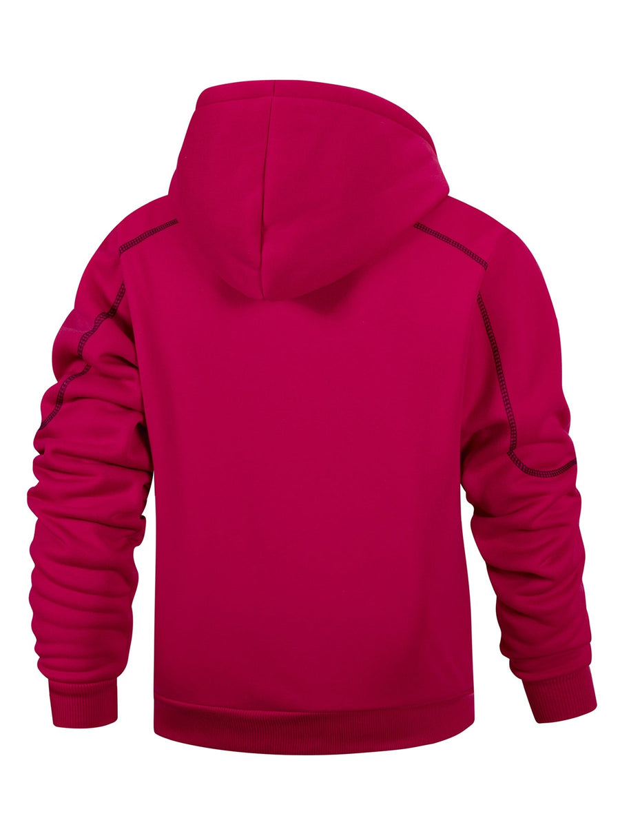 Hoodie med dragkedja och foder, 2-pack – Flerfärgad med kontrastsömmar