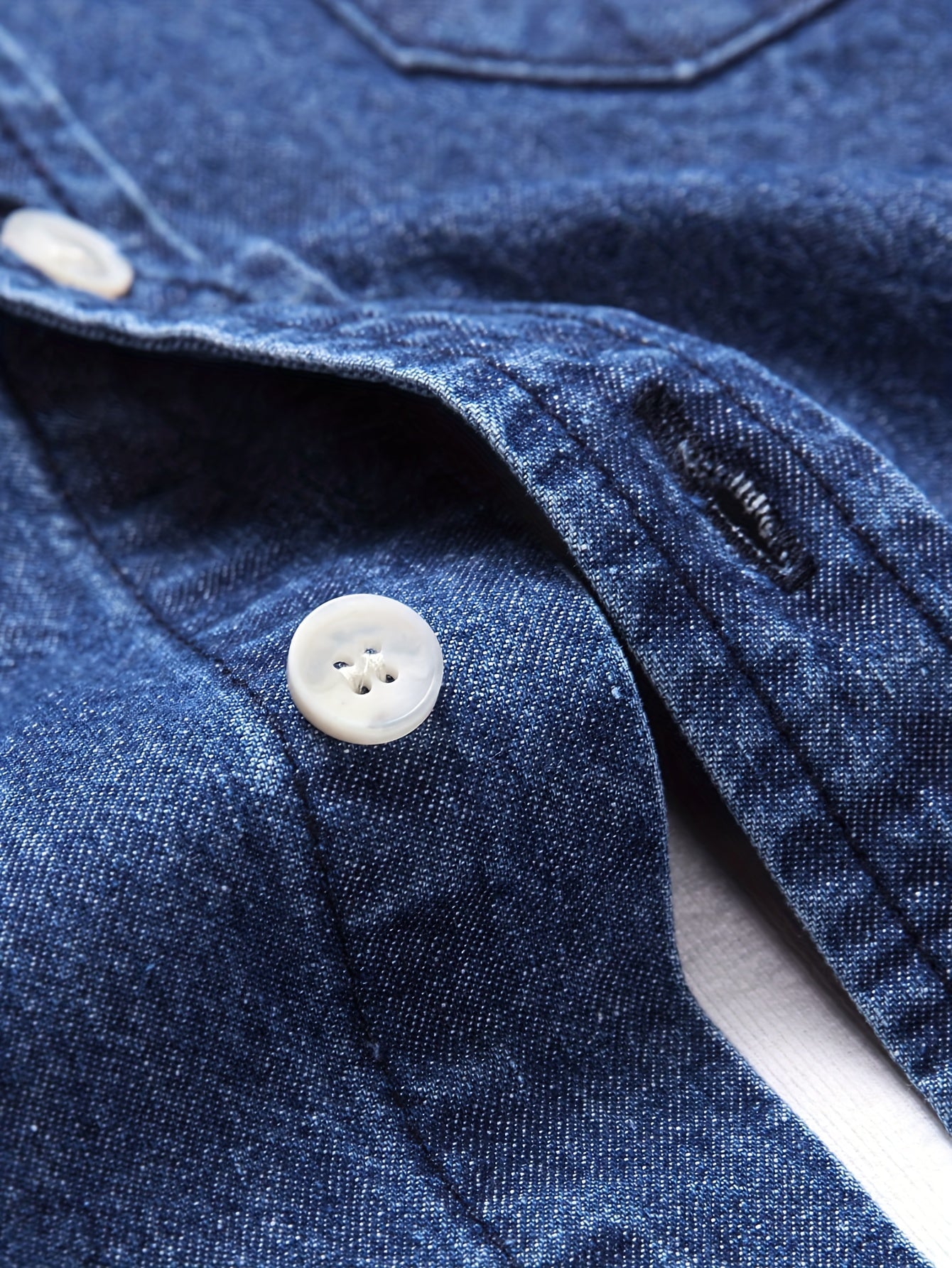 Herrskjorta Jeansstil – Klassisk Ledig Skjorta för Vardagsbruk och Helger