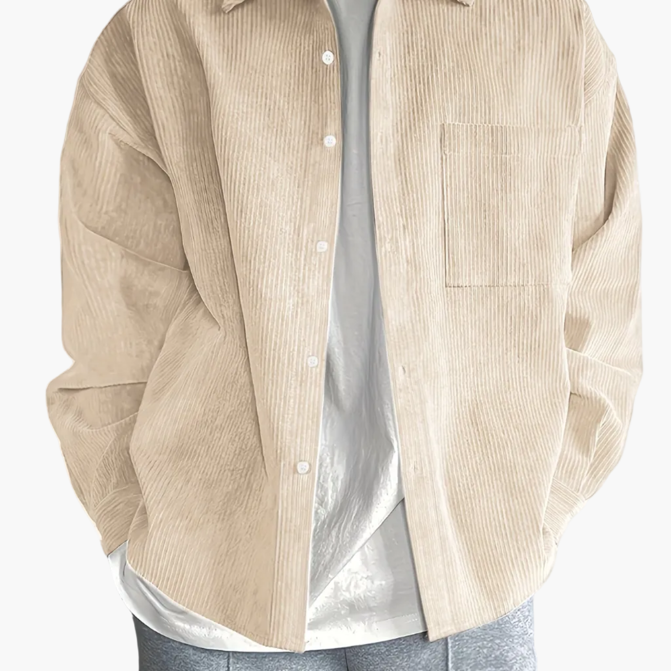 Herr Skjorta Oversize Avslappnad Stil – Perfekt För Vardagsbruk och Streetwear