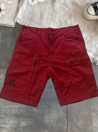 Herr Cargo Shorts med Flera Fickor för Sommar och Fritid