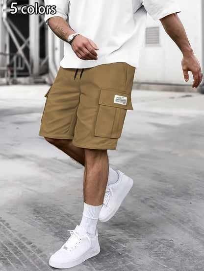 Herr Cargo Shorts Med Fickor – Avslappnad Urban Stil För Vardag och Träning