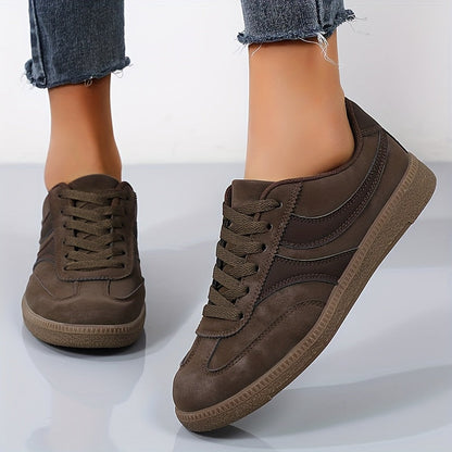 Dam Sneakers Vintage Stil Låga Skor för Vardag och Fritid