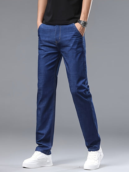 Herr Byxor – Klassiska Stilrena Jeans för Vardag och Fritid – Regular Fit