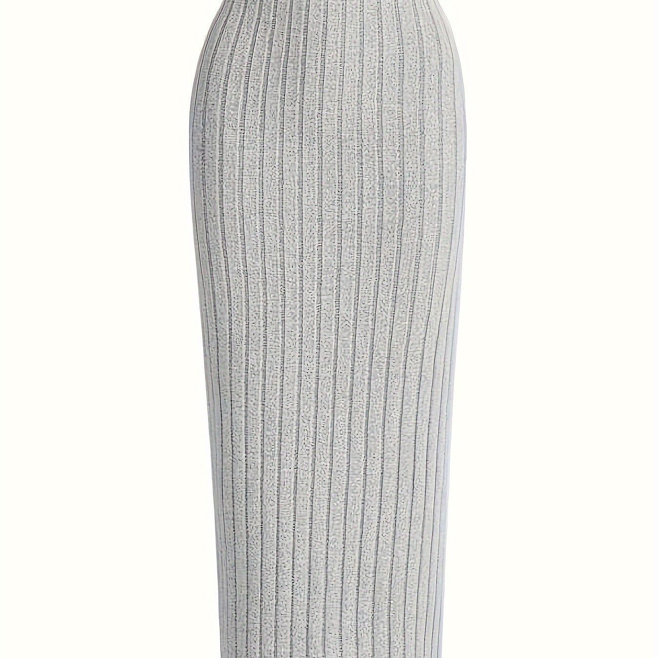Dam kjol i ribbad stickning med hög midja – elegant och bekväm vardagsstil