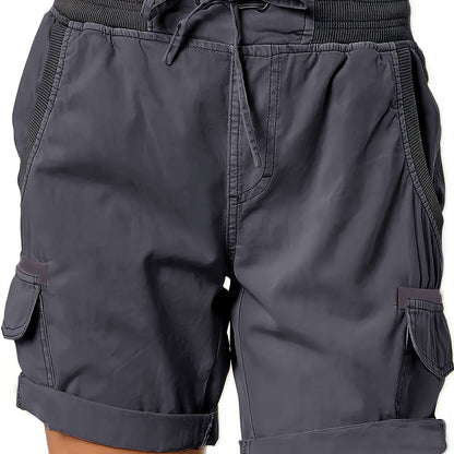 Damers avslappnade cargoshorts med knytband – perfekta för vardagsbruk och sommarutflykter