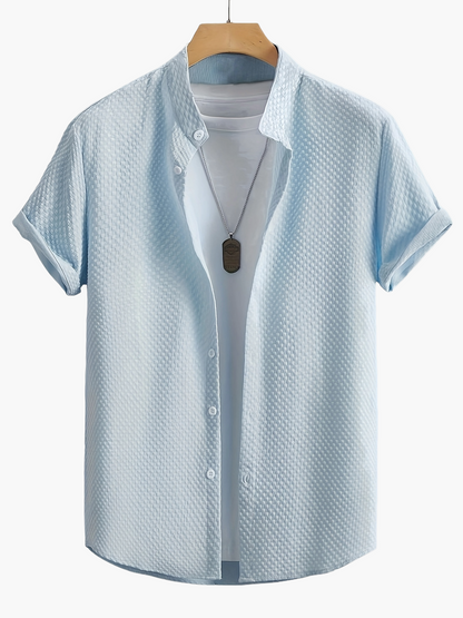 Herr Skjorta Kortärmad Casual Med T-shirt Layered Look, Perfekt För Sommar