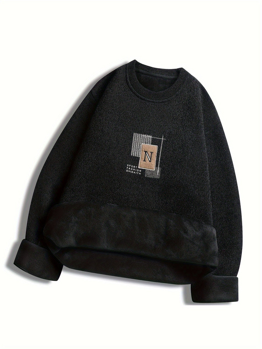 Unisex sweatshirt med rundhals och mjuk insida