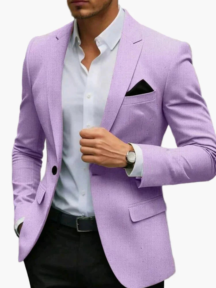 Herr Blazer Kavaj Slim Fit Elegant Affärslook Fest & Kontor