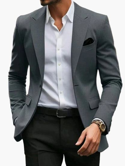 Herr Blazer Kavaj Slim Fit Elegant Affärslook Fest & Kontor
