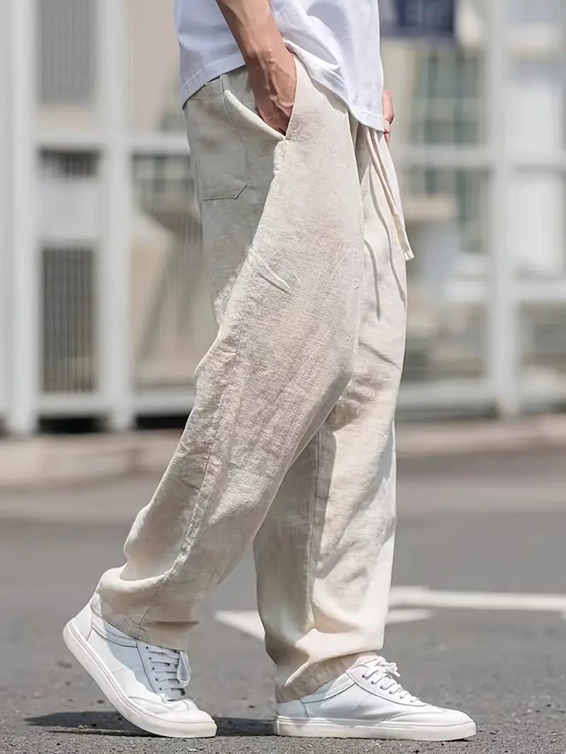 Herr Baggy Byxor – Avslappnad Streetwear Stil för Vardag och Fritid