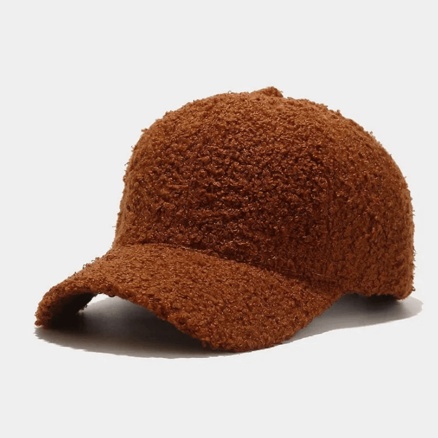 Fleece Basebollkeps Unisex Mjuk Textur Beige