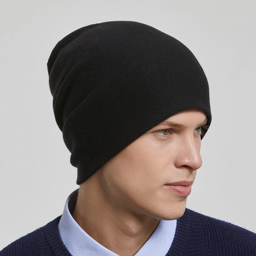 Unisex Beanie Mössa, Varm Slouchy Mössa i Mjukt Material