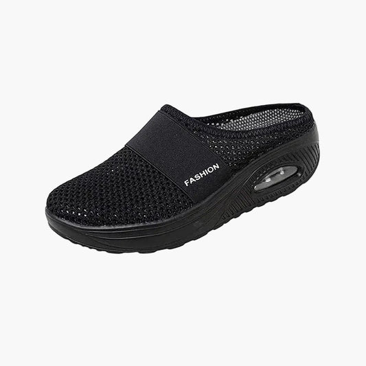 Damtofflor med stötdämpande sula och ergonomiskt stöd – bekväma slip-in skor för vardagsbruk