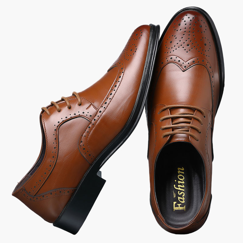 Herr Oxford Skor – Klassisk Brogue Stil för Formella Tillfällen