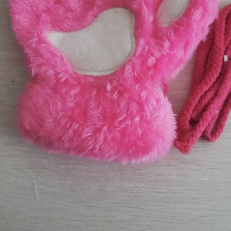 Mjuka katttassvantar med snöre, fluffig design med tassar, fingervantar