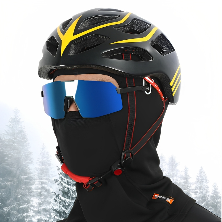 Svart Balaclava med Halsvärmare och Ventilationsnät