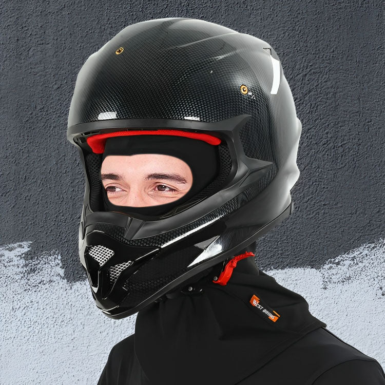 Svart Balaclava med Halsvärmare och Ventilationsnät