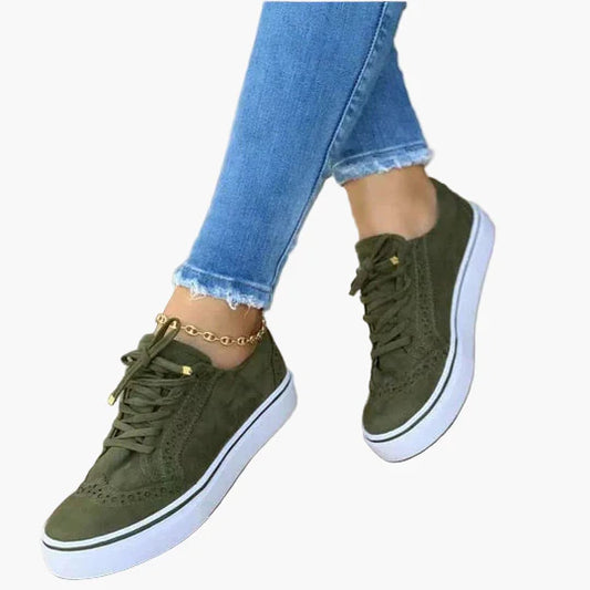 Dam Sneakers Ortopediska Snörskor Vardag Bekväma Stilrena