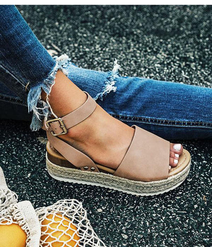 Dam Espadrille Plattformssandal – Trendiga Sommarsandaler för Vardag och Resa