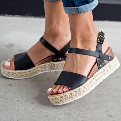 Dam Espadrille Plattformssandal – Trendiga Sommarsandaler för Vardag och Resa