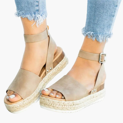 Dam Espadrille Plattformssandal – Trendiga Sommarsandaler för Vardag och Resa