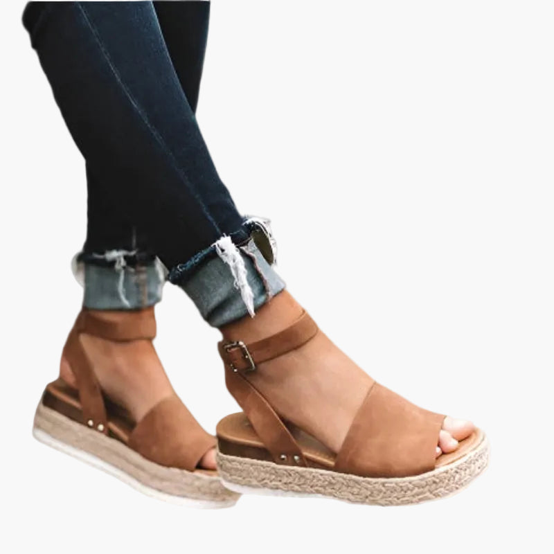 Dam Espadrille Plattformssandal – Trendiga Sommarsandaler för Vardag och Resa